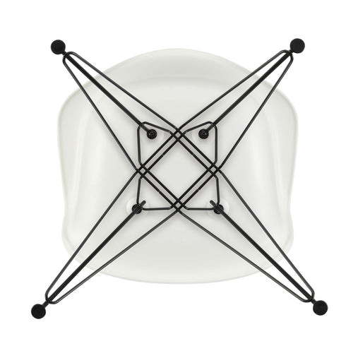 Cadeira de Braços em Plástico Eames DAR / Base Preta